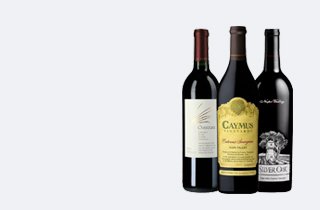 Bourbon and whisky home page banner image includes a set of Napa Valley wines