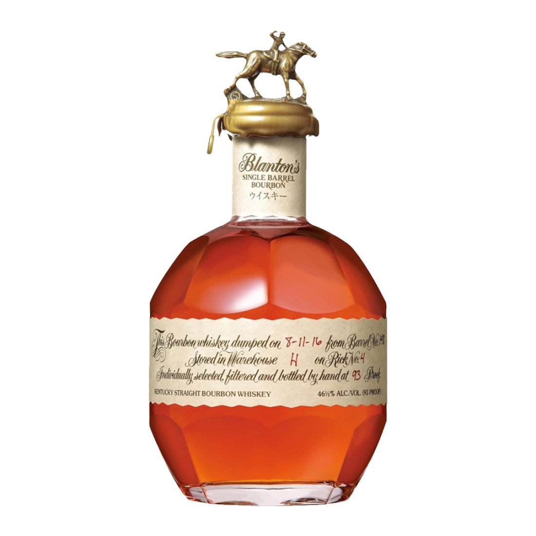 One Bottle of Blanton's Single Barrel Bourbon whiskey 750 ml