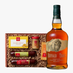 Buffalo Trace Bourbon With Hickory Farms Cheese Gift Set