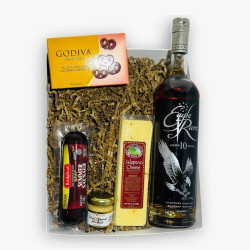 Eagle Rare Bourbon and Cheese Gift Basket set