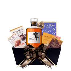 Hibiki Japanese Harmony Whisky and Godiva Chocolate Gift Basket