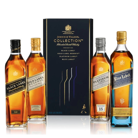 Johnnie Walker Collection 4 Pack, 200ML Bottles