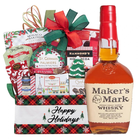 Maker's Mark Bourbon and Holiday Gift Basket