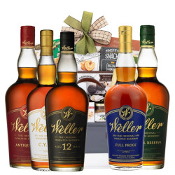 Weller Bourbon Complete Set (5) with Gift Basket