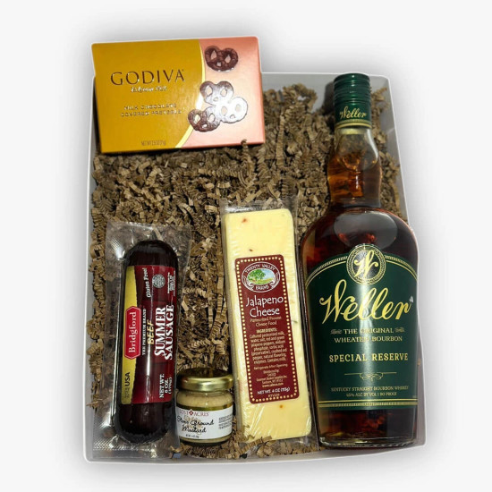 Weller Bourbon Set (4) with Gift Basket